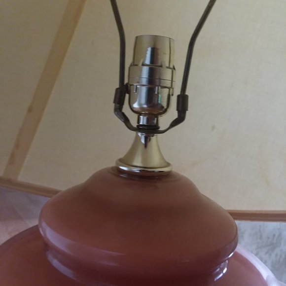 Vintage Coral Ceramic Lamp - Picture 3 of 9
